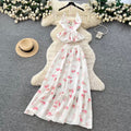 Sweetie Floral Halter Top & Skirt 2Pcs