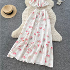 Sweetie Floral Halter Top & Skirt 2Pcs