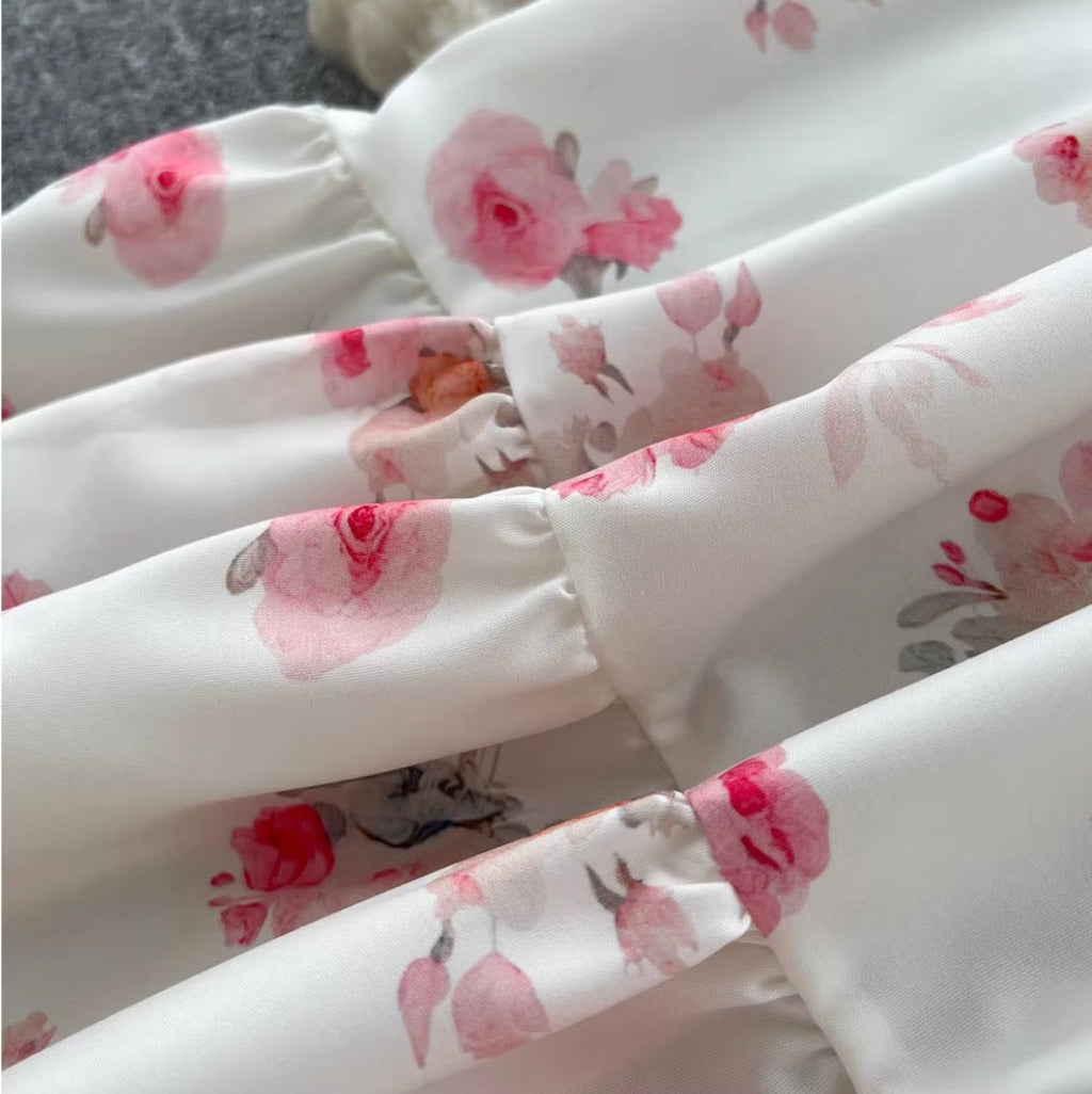 Sweetie Floral Halter Top & Skirt 2Pcs