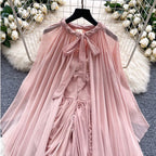 Niche Design Ruffled Pink Dress