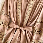 French Style Embroidered Lace Dress
