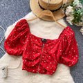 Vintage Floral Print Zipped Shirt