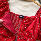 Vintage Floral Print Zipped Shirt