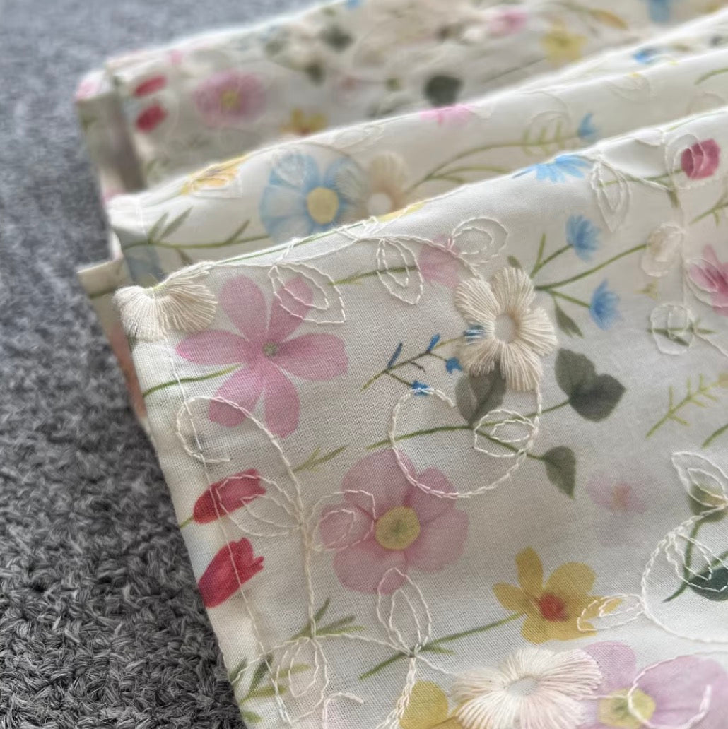 Floral Print Vest & Skirt 2Pcs