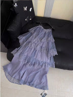 French Style Layered Lace Slip Dress