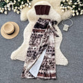 Tank Top & Print Knotted Skirt 2Pcs