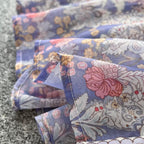 Purple Floral Print Shirt Dress