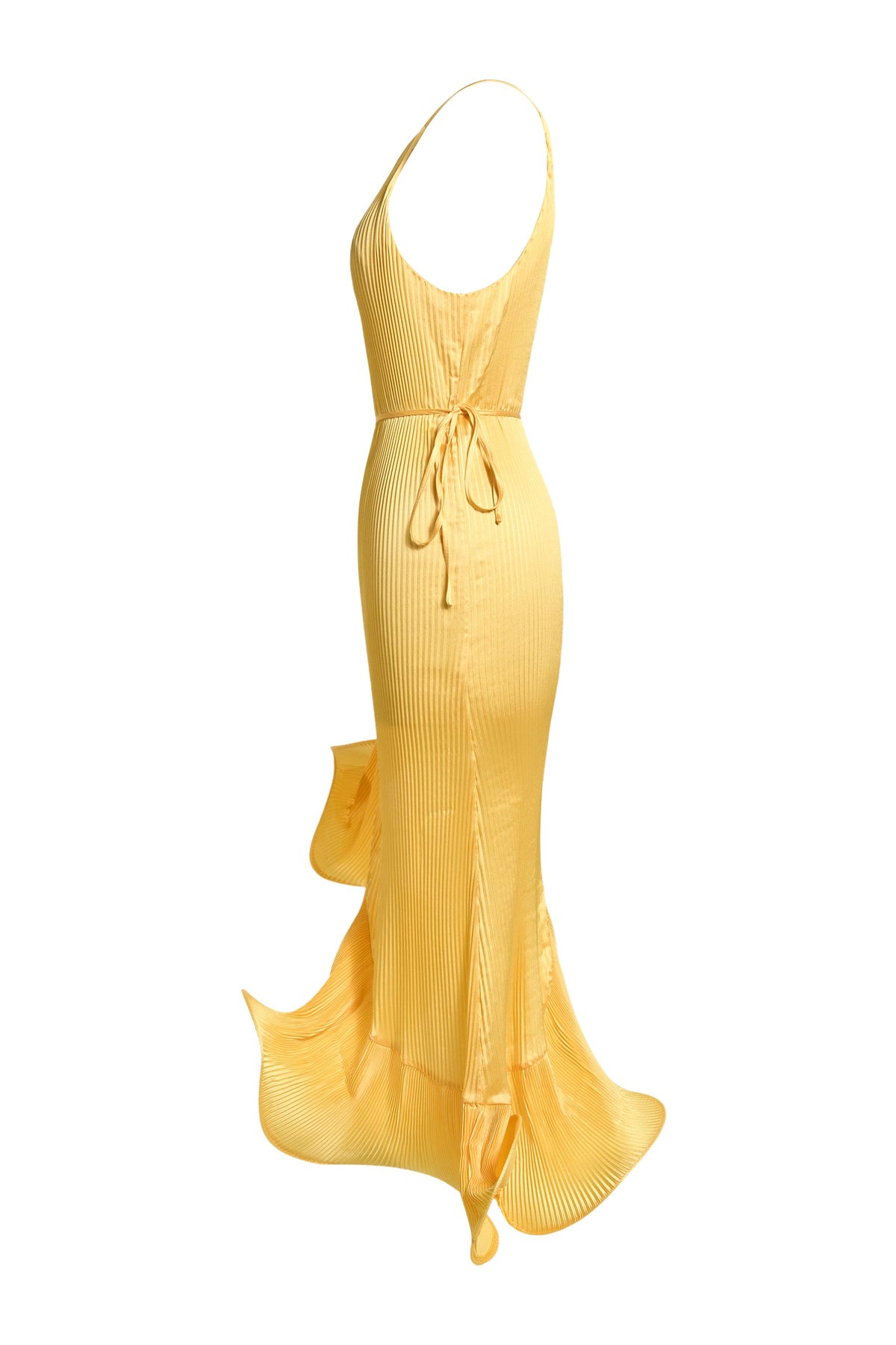 Spaghetti Strap 3D Ruffle Hem Midi Dress