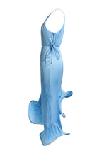 Spaghetti Strap 3D Ruffle Hem Midi Dress
