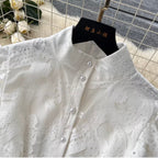 Korean Style Ruffled Lace Shirt Dress
