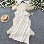 Casual Vest & Skirt Simple Design 2Pcs