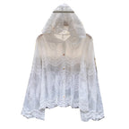 Embroidered Hooded Lace Shirt