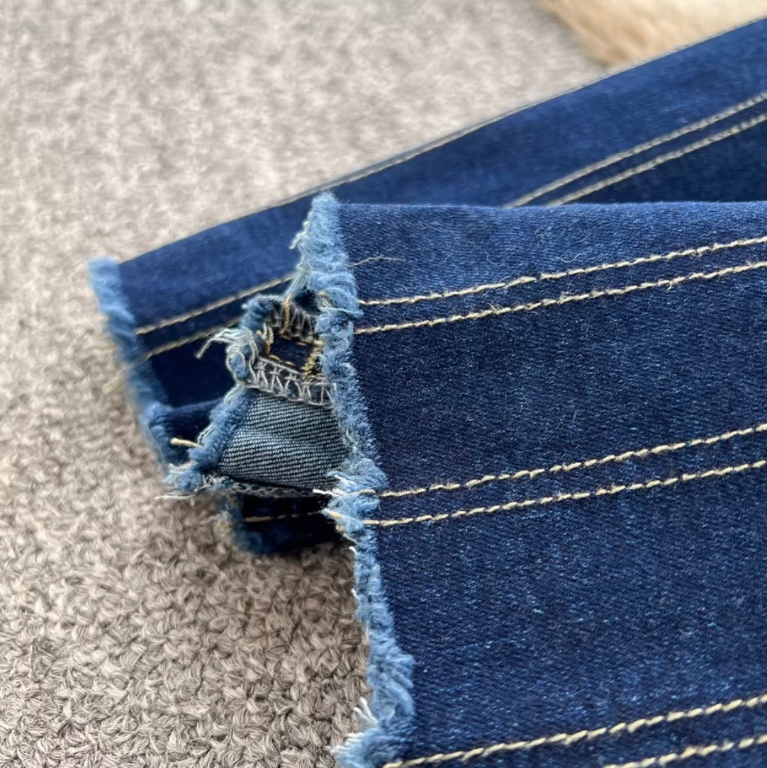Off-shoulder Denim Bustier Dress