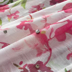 French Style Floral Shirt Dress 2Pcs