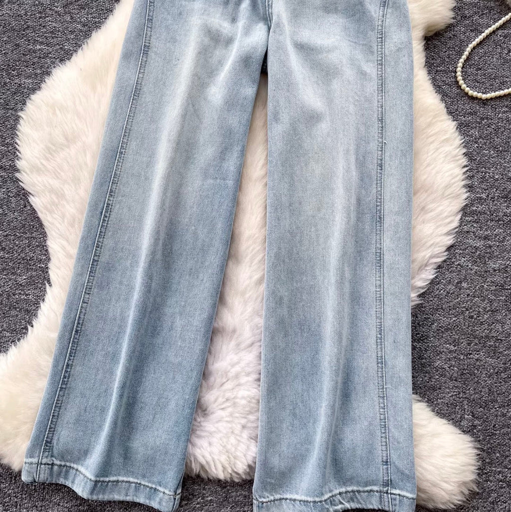 Vintage High-waist Soft Casual Jeans