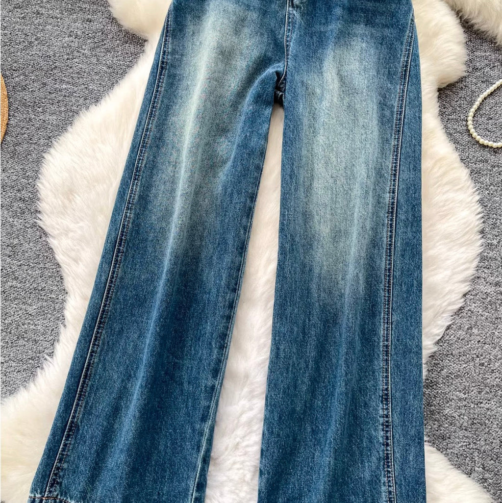 Vintage High-waist Soft Casual Jeans