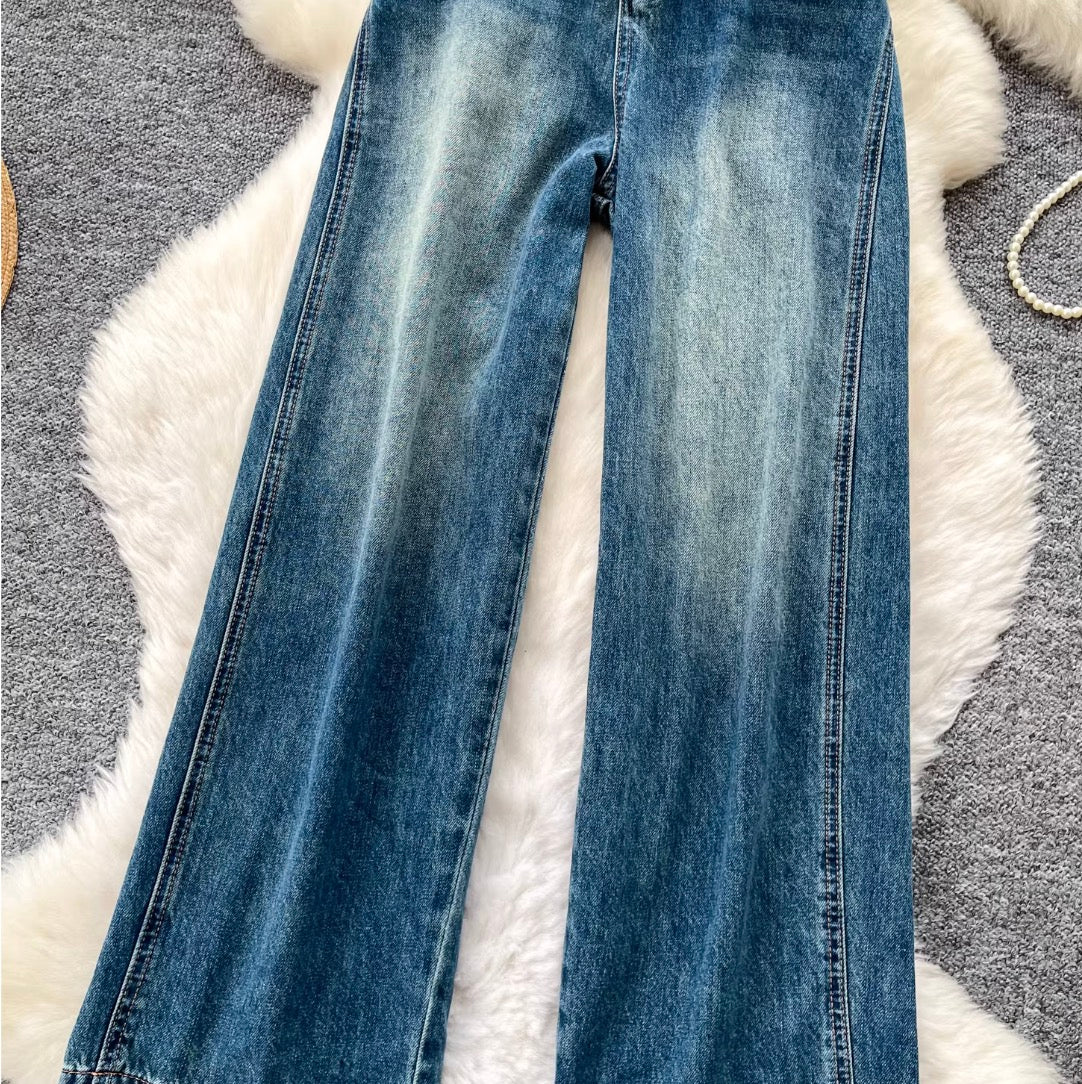 Vintage High-waist Soft Casual Jeans