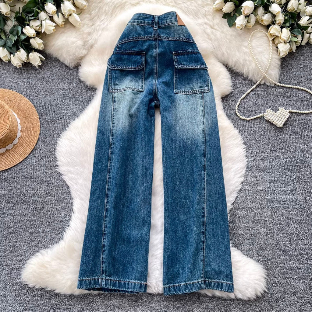 Vintage High-waist Soft Casual Jeans