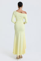 Jersey Metal Decorations Cut-Out Midi Dress