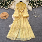 French Style Embroidered A-line Dress