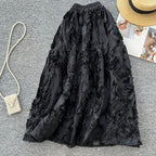 Vintage 3D Crochet Puffy Skirt