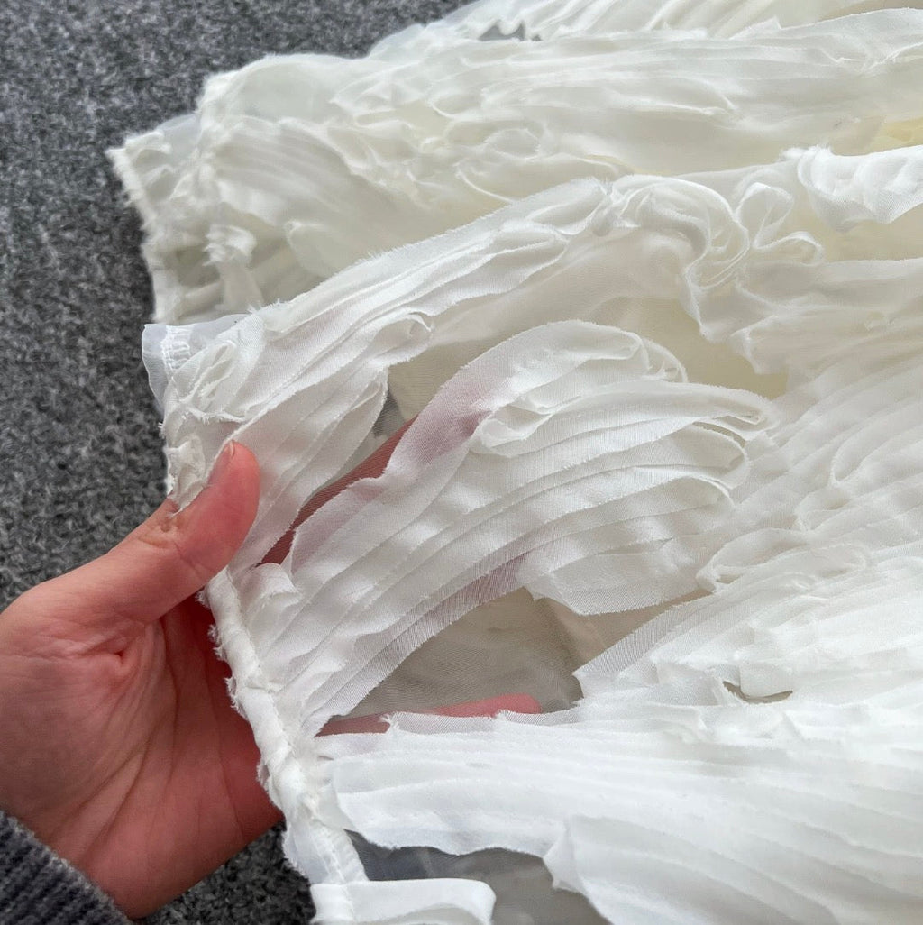 Vintage 3D Crochet Puffy Skirt