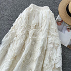 Vintage 3D Crochet Puffy Skirt