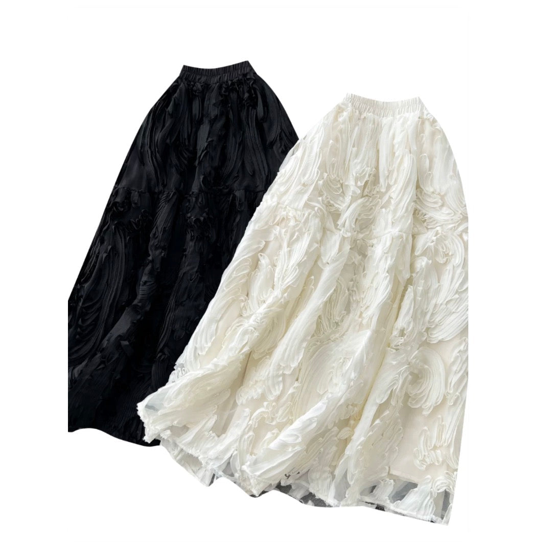 Vintage 3D Crochet Puffy Skirt