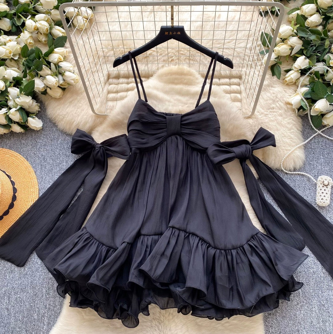 Sweetie Bow-tie Hollowed Slip Dress