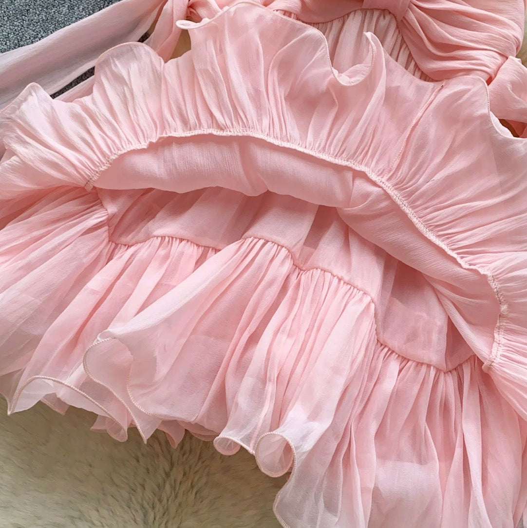 Sweetie Bow-tie Hollowed Slip Dress