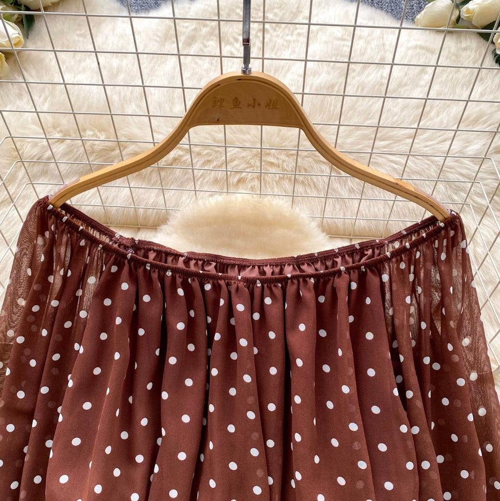 Polka Dot Print Loose-fit Top