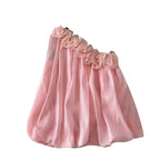 Sweetie Ruffled Neckline Mesh Top