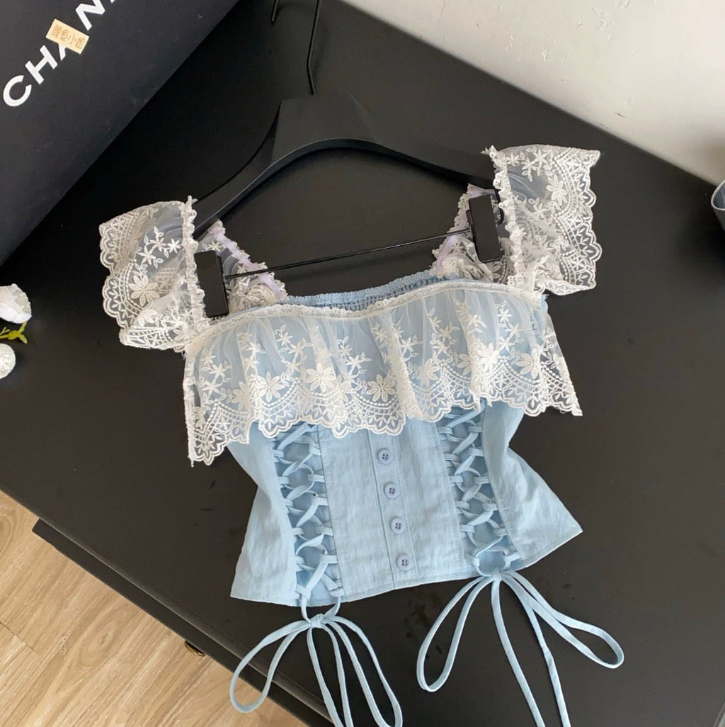 Sweetie Lace Patchwork Top