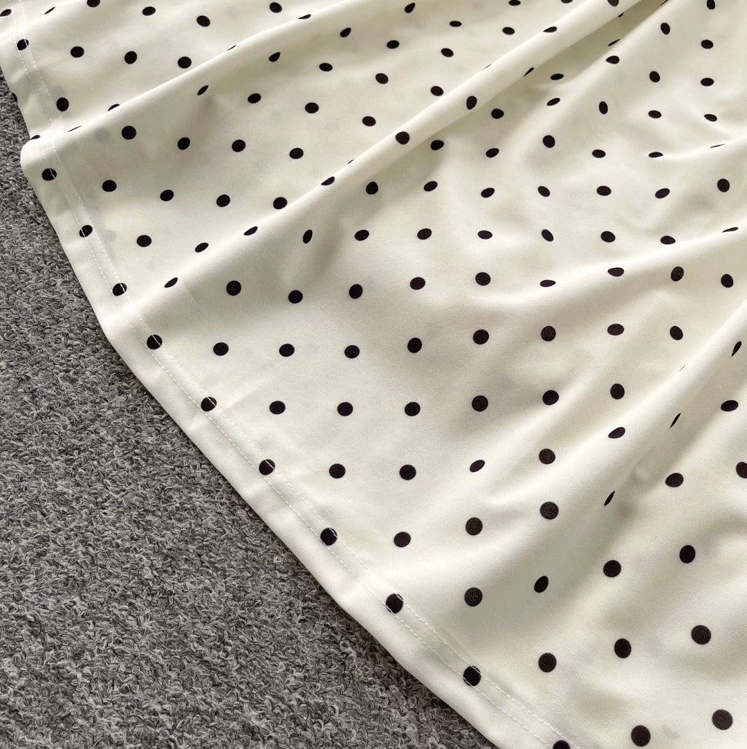 Black & White Polka Dot Slip Dress