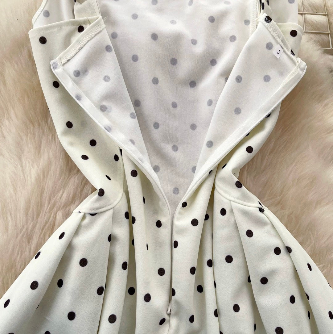 Black & White Polka Dot Slip Dress