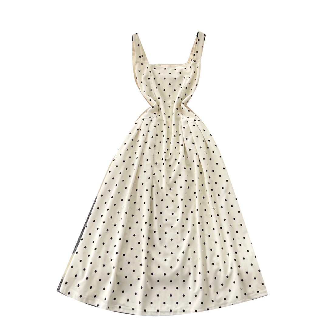 Black & White Polka Dot Slip Dress