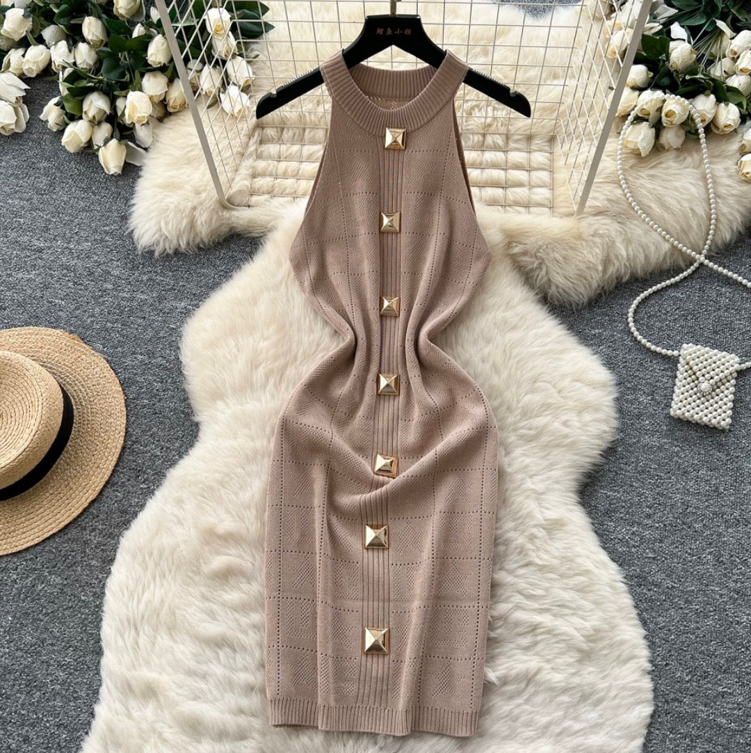 Sexy Slim-fit Knit Halter Dress