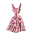 U-neck Solid Color Knit Dress