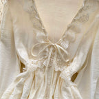 V-neck Lace Patchwork Top