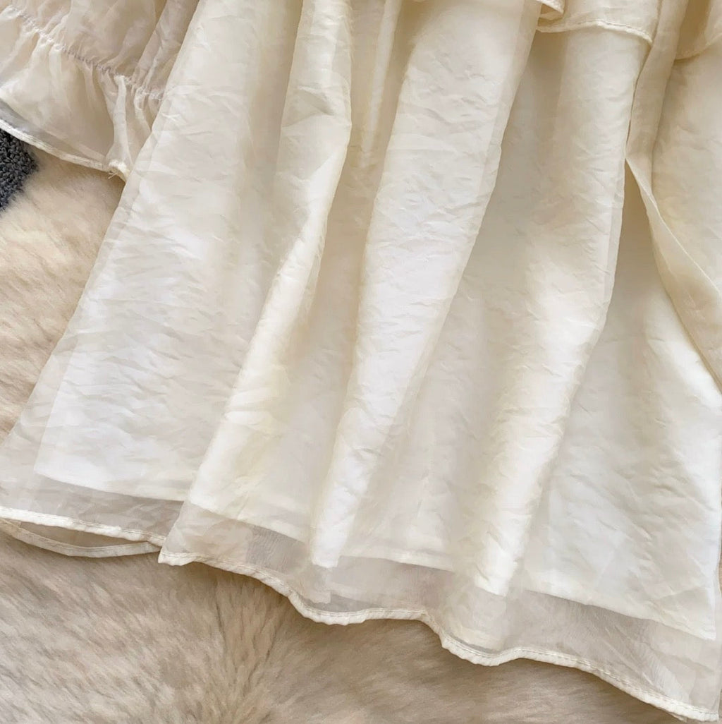 Sweetie Off-shoulder Top with Ribbon