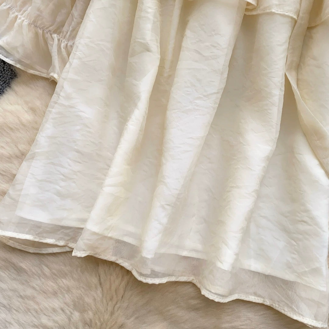Sweetie Off-shoulder Top with Ribbon