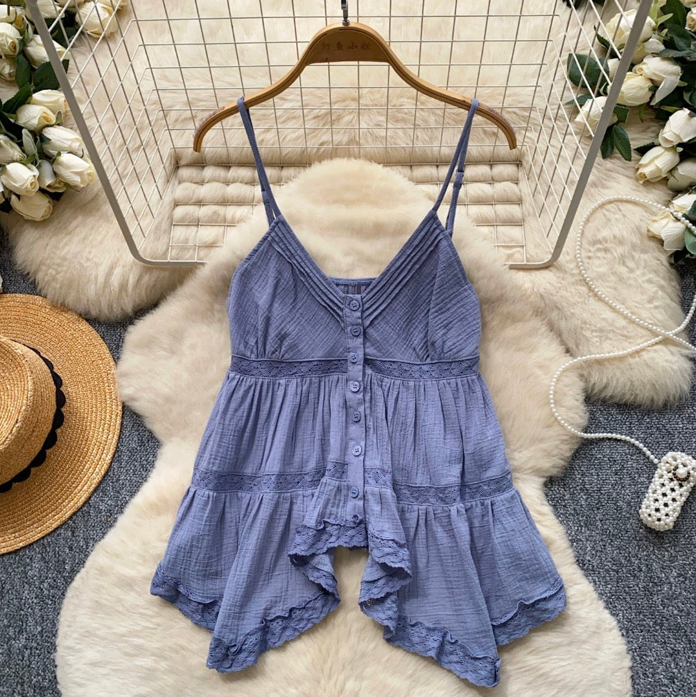 Vintage V-neck Casual Camisole