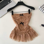 Sweetie Bow-tie Lace Bustier Top