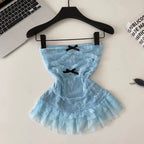 Sweetie Bow-tie Lace Bustier Top