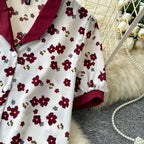 Floral Shirt & Skirt Casual 2Pcs