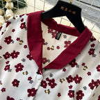 Floral Shirt & Skirt Casual 2Pcs