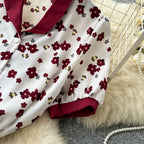 Floral Shirt & Skirt Casual 2Pcs