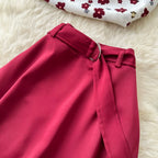 Floral Shirt & Skirt Casual 2Pcs
