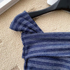 Vintage Off-shoulder Striped Top
