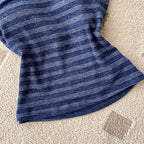 Vintage Off-shoulder Striped Top